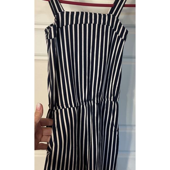 Tuker Tate Girls Blue & White Stripped Jumpsuit w/Pockets 6 - Picture 2 of 6
